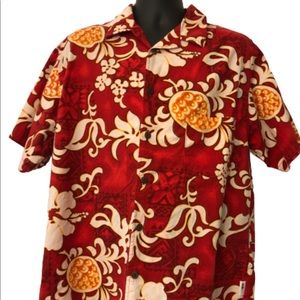 Good Vines Hawaiian Floral Button-down Shirt Large